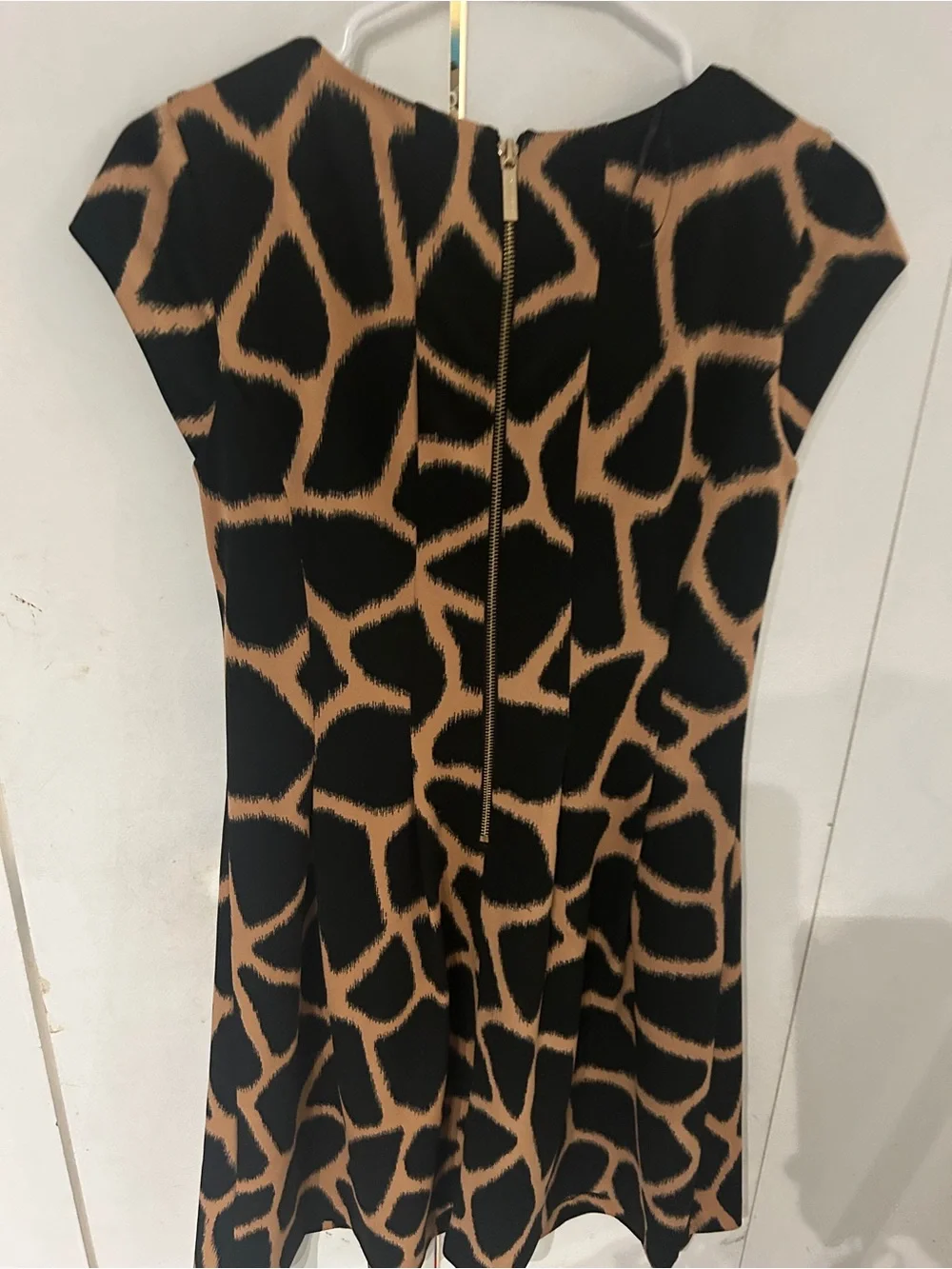 Michael Kors Black and Brown Giraffe-Print Dress